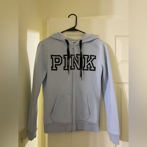 Pink zip up sweater